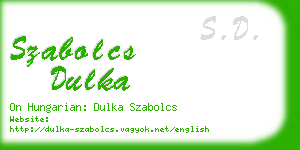 szabolcs dulka business card